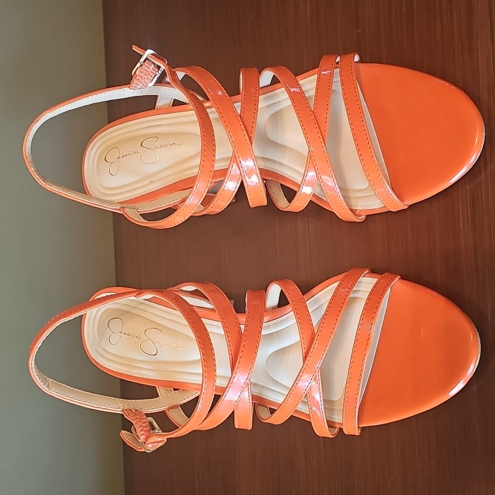 Jessica Simpson Orange Strappy Sandals